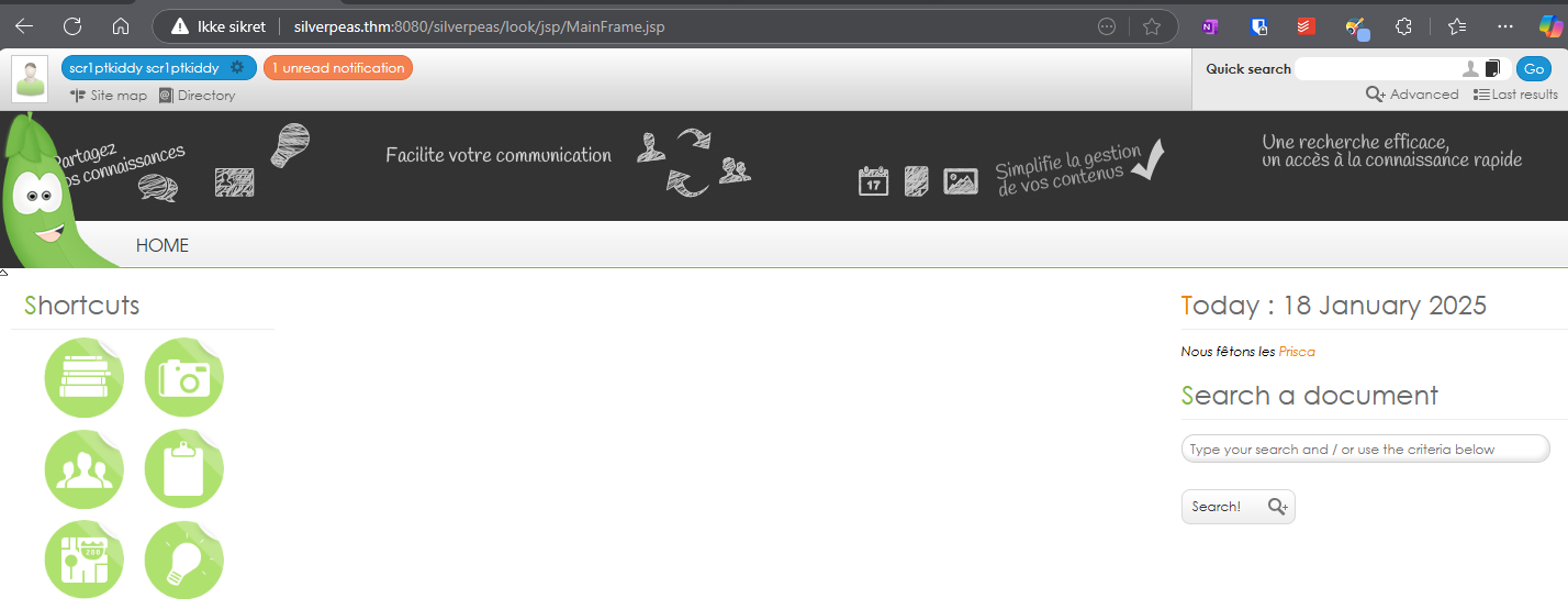 Landing page